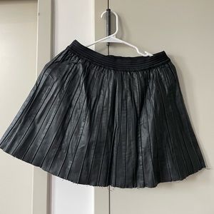 Free people vegan leather pleated skirt